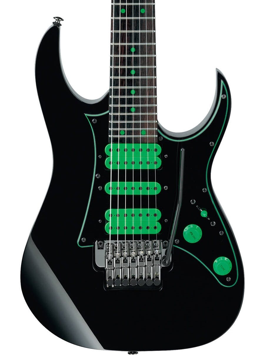 Black and deals green guitar